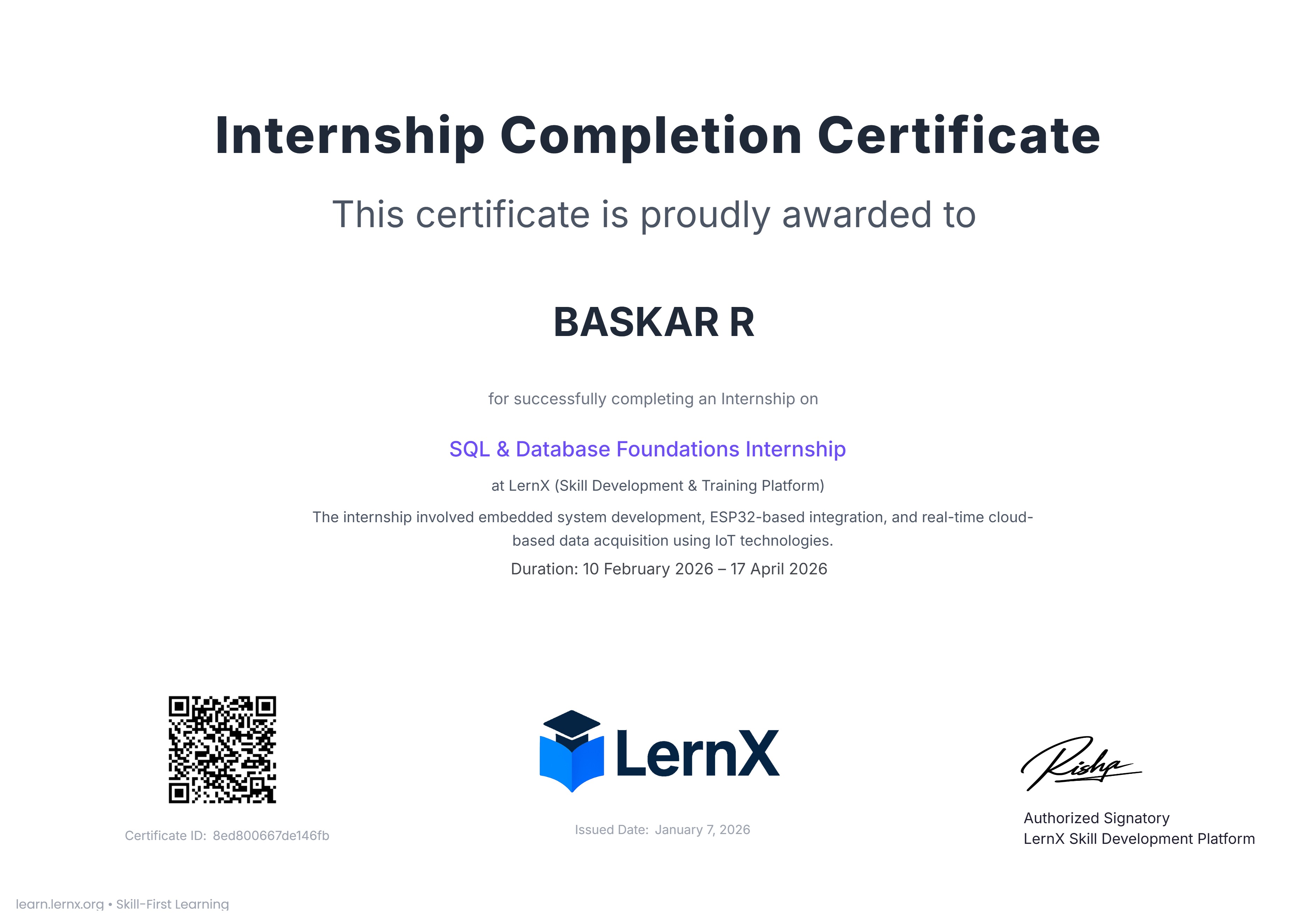 SQL & Database Foundations Internship